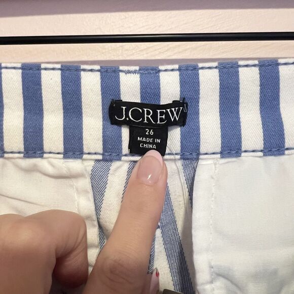 NWT J.Crew Slim Demi-Boot Chino Pant in Stripe Style# BR186 Women's Size 26 - Picture 10 of 14
